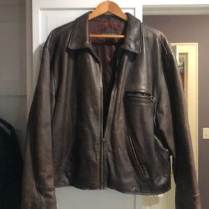 Men’s leather jacket banana republic brand large